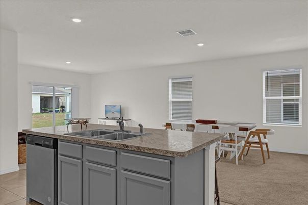 Dining room, Interior, Kitchen, Recessed Lighting