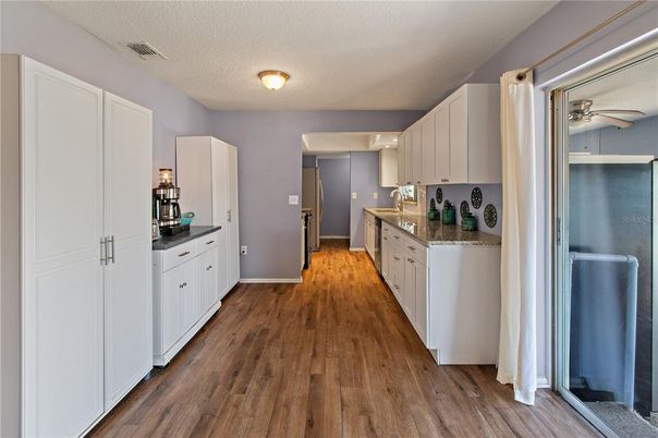 Interior, Kitchen, Wood Texture Flooring