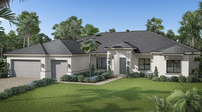 Attached, Backyard, Exterior, Facade, French Provincial
