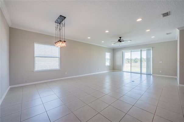 Empty room, Interior, Pendant Lights, Recessed Lighting
