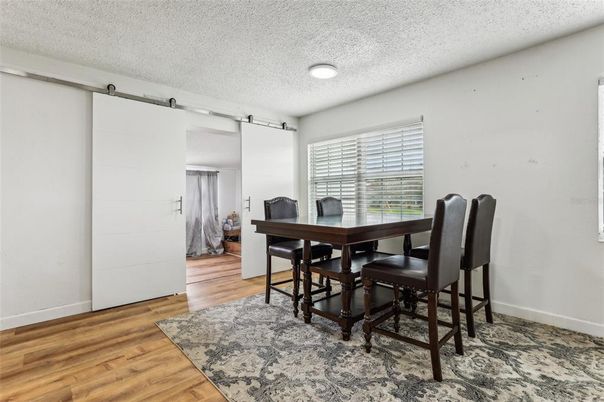 Dining room, Interior, Wood Texture Flooring