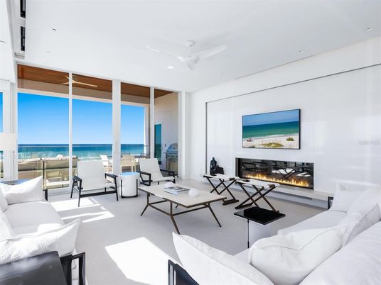 Fireplace, Interior, Living room, Recessed Lighting, Water