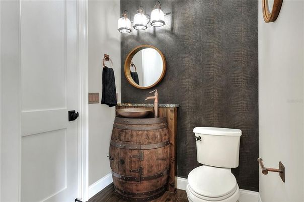 Bathroom, Interior, Wood Texture Flooring