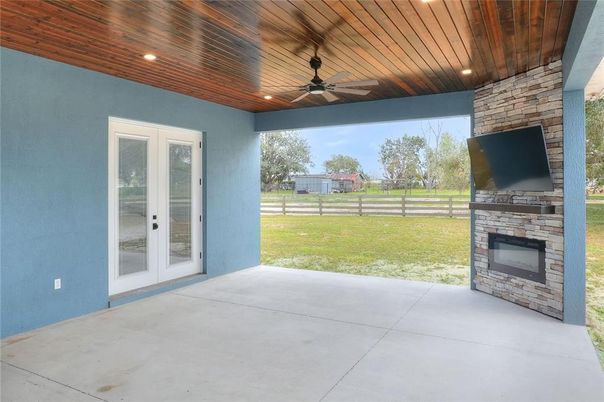Backyard, Exterior, Fireplace