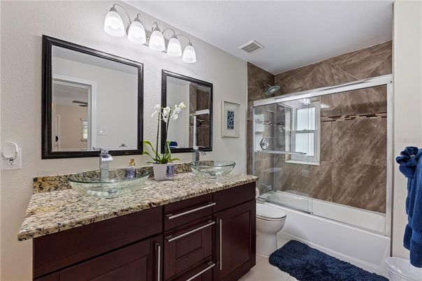 Bathroom, Dual Sink Vanities, Glass Shower, Interior