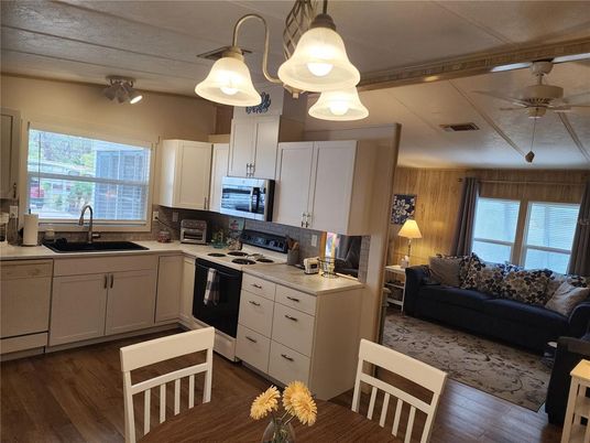 Interior, Kitchen, Living room, Wood Texture Flooring
