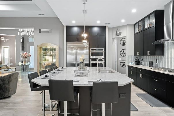Dining room, Interior, Kitchen, Living room, Pendant Lights, Recessed Lighting