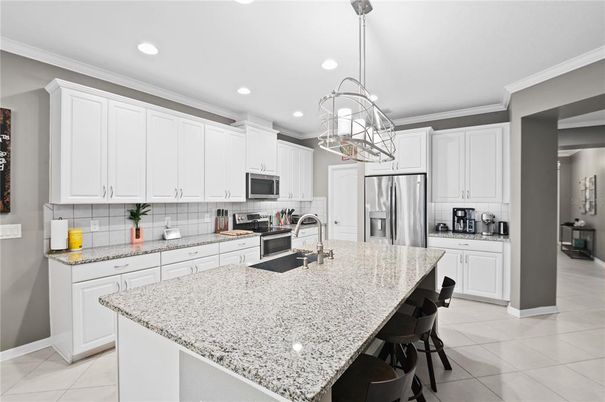 Interior, Kitchen, Pendant Lights, Recessed Lighting, Stainless Steel Appliances
