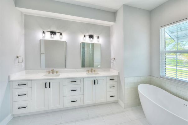 Bathroom, Dual Sink Vanities, Free Standing Baths, Interior