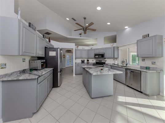Interior, Kitchen, Recessed Lighting, Stainless Steel Appliances