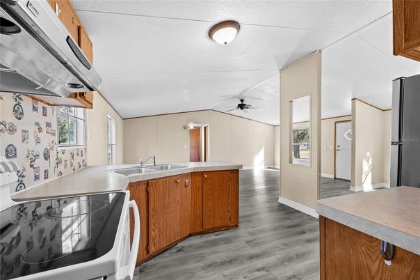 Interior, Kitchen, Wood Texture Flooring