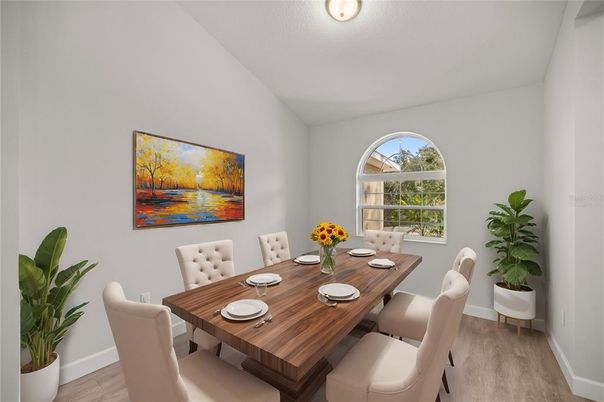 Dining room, Interior, Wood Texture Flooring