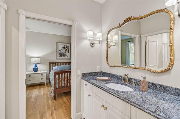 Bathroom, Dual Sink Vanities, Interior, Wood Texture Flooring