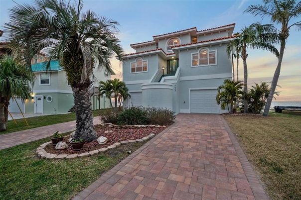 Attached, Exterior, Facade, Water, Mediterranean