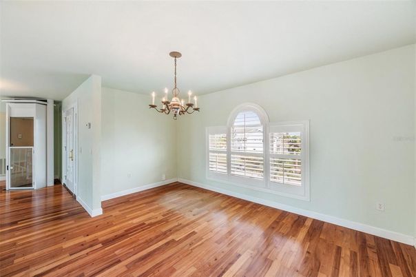 Chandelier, Empty room, Interior, Wood Texture Flooring