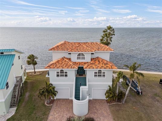 Attached, Exterior, Facade, Water, Mediterranean