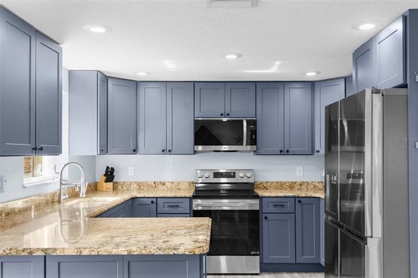 Interior, Kitchen, Recessed Lighting, Stainless Steel Appliances