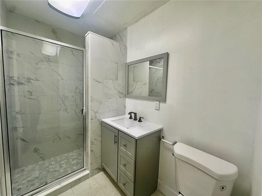 Bathroom, Glass Shower, Interior, Marble Walls