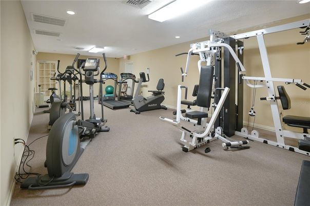 Fitness Equipment, Gym, Interior, Recessed Lighting