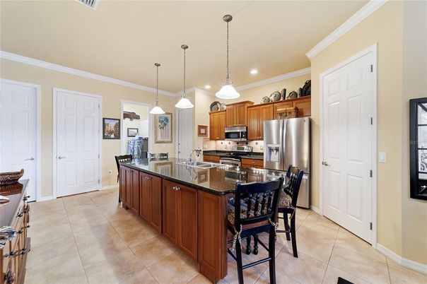 Interior, Kitchen, Pendant Lights, Recessed Lighting, Stainless Steel Appliances