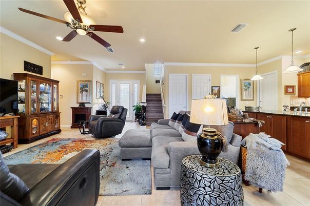 Interior, Kitchen, Living room, Pendant Lights, Recessed Lighting