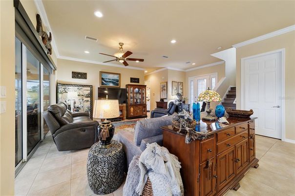 Interior, Living room, Recessed Lighting