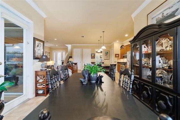 Dining room, Interior, Kitchen, Pendant Lights, Recessed Lighting
