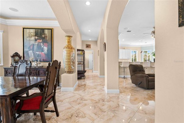 Dining room, Interior, Recessed Lighting