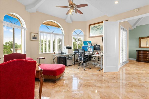 Home Office, Interior, Recessed Lighting