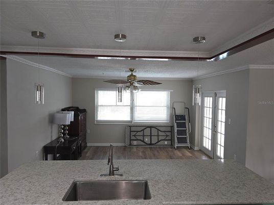 Interior, Pendant Lights, Wood Texture Flooring