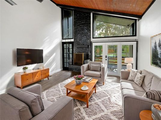 Fireplace, Interior, Living room, Wood Texture Flooring