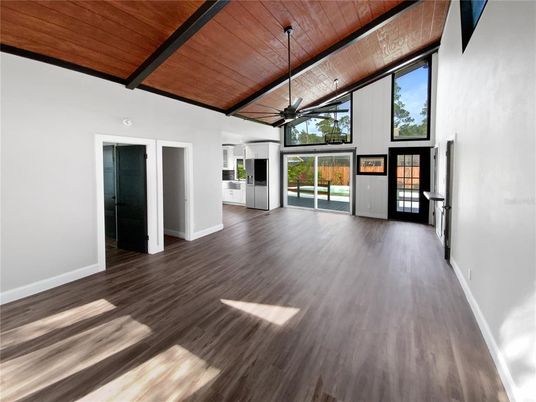 Empty room, Interior, Wooden Beams, Wooden Ceilings, Wood Texture Flooring