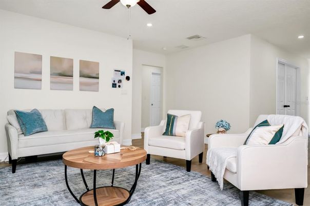 Interior, Living room, Recessed Lighting
