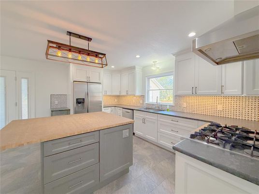 Interior, Kitchen, Recessed Lighting, Stainless Steel Appliances