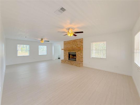 Empty room, Fireplace, Interior, Wood Texture Flooring