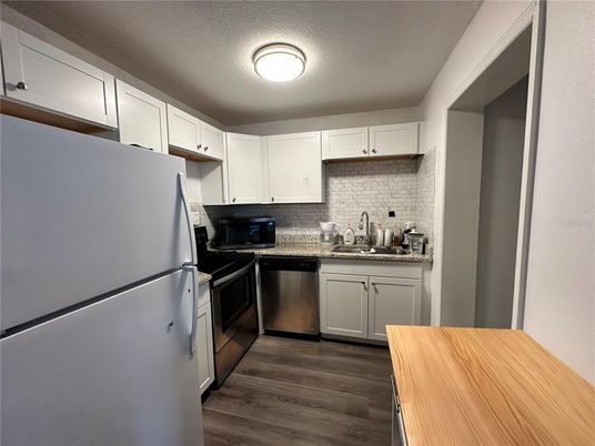 Interior, Kitchen, Wood Texture Flooring
