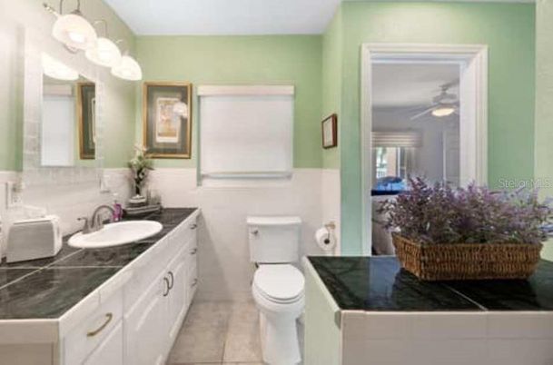Bathroom, Interior, Tile Countertops