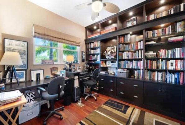 Home Office, Interior, Wood Texture Flooring