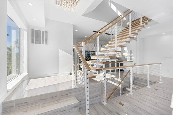 Chandelier, Interior, Recessed Lighting, Wood Texture Flooring