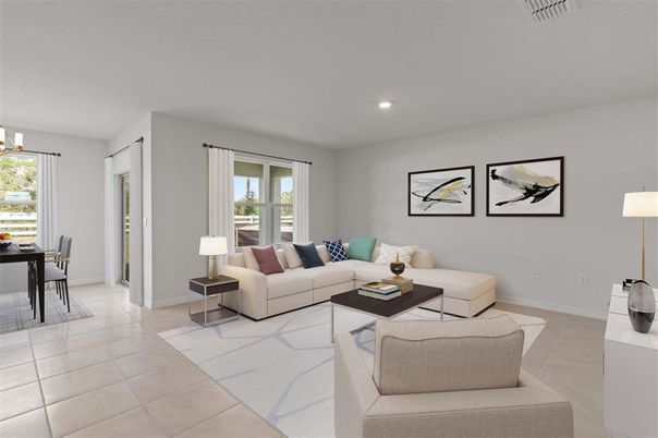 Dining room, Interior, Living room, Recessed Lighting