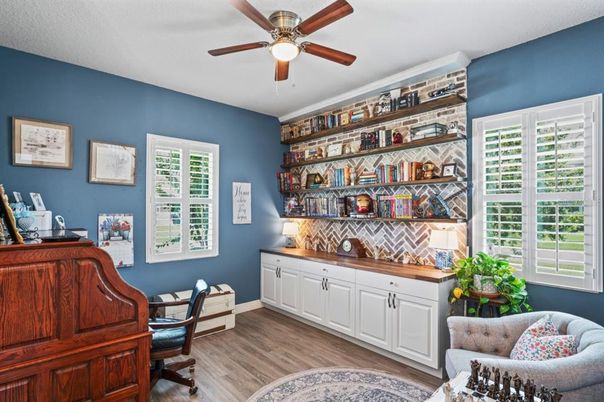 Home Office, Interior, Piano, Wood Texture Flooring