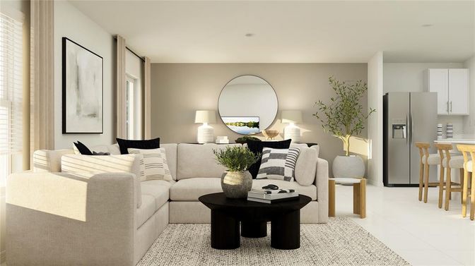 Interior, Kitchen, Living room