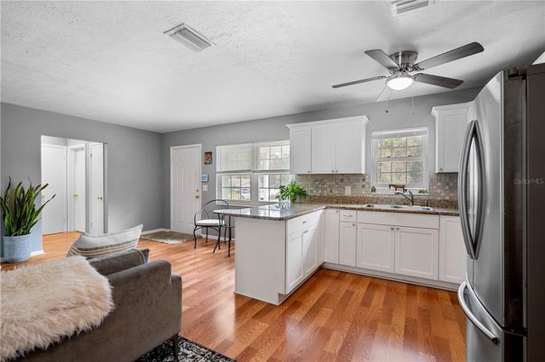 Interior, Kitchen, Wood Texture Flooring