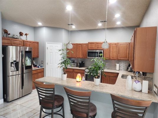 Interior, Kitchen, Pendant Lights, Recessed Lighting, Stainless Steel Appliances