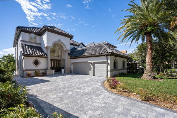 Attached, Backyard, Exterior, Facade, Mediterranean