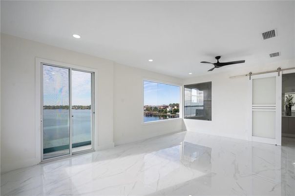 Empty room, Interior, Marble, Recessed Lighting