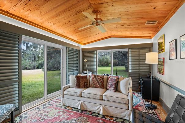 Interior, Living room, Sun Room, Wooden Ceilings