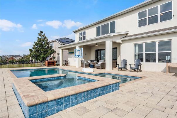 Exterior, Pool, Solar Panels