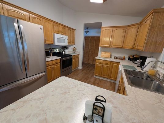 Interior, Kitchen, Wood Texture Flooring