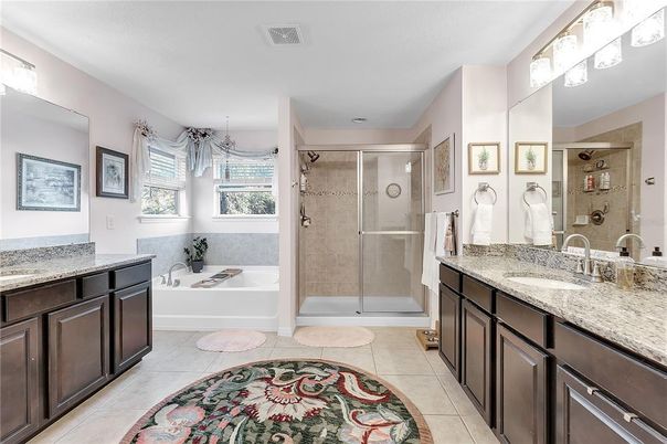 Bathroom, Dual Sink Vanities, Glass Shower, Interior